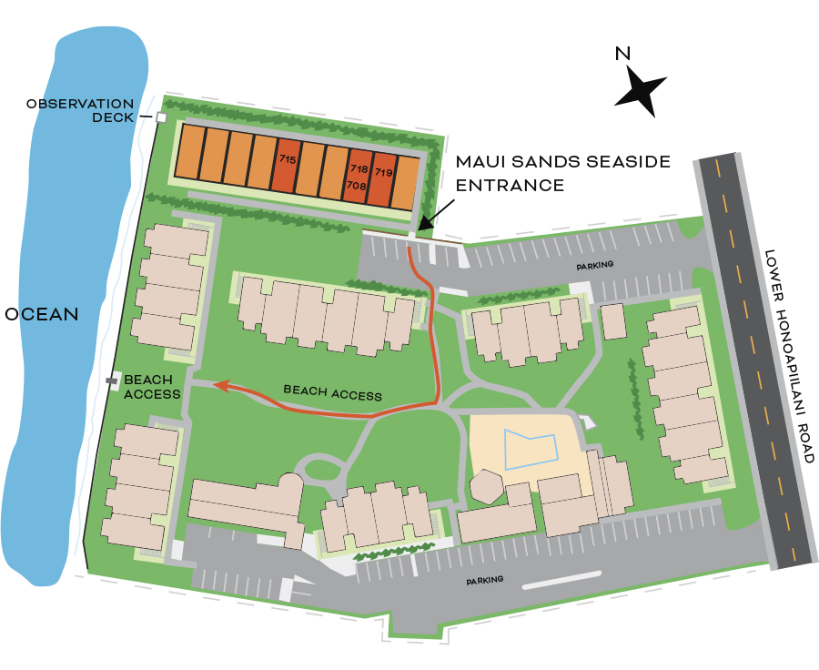 Maui Sands Seaside Property Map